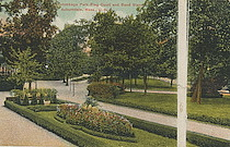 Norumbega Park. Flag Court and Band Stand. Auburndale, Mass. U.S.A.