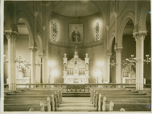 Interior view of St. Mary's Church, Melrose, Mass., undated