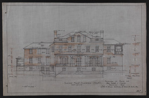 Garden Front Elevation (West), Drawings of House for Mrs. Talbot C. Chase, Brookline, Mass., Oct. 7, 1929
