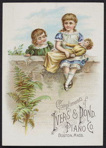 Trade card for the Ivers & Pond Piano Co., Boston, Mass., undated