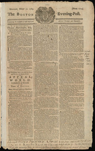 The Boston Evening-Post, 30 October 1769