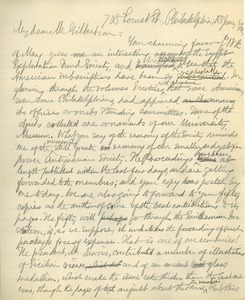 Letter from Benjamin Smith Lyman to Edward Gilbertson