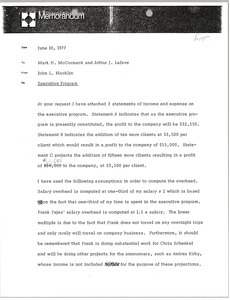 Memorandum from John L. Macklin to Mark H. McCormack
