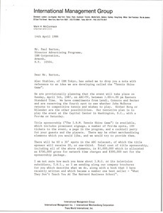 Letter from Mark H. McCormack to Paul Barton