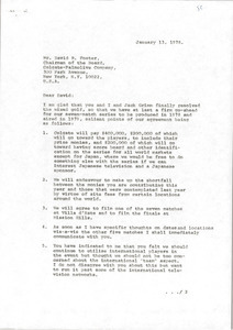 Letter from Mark H. McCormack to David R. Foster