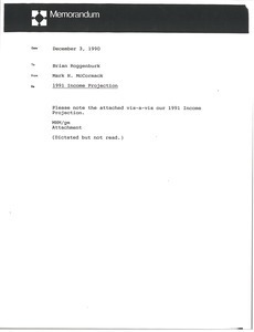 Memorandum from Mark H. McCormack to Brian Roggenburk