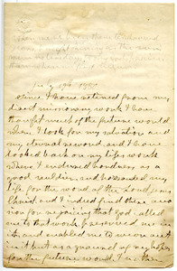 Letter from Aldin Grout to Frank Hugh and Eliza Foster