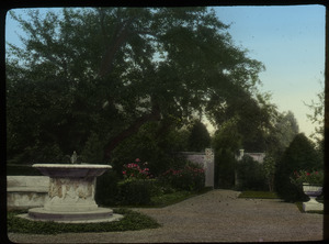 D.CA. French Garden (formal garden with fountain, bushes and gravel path)