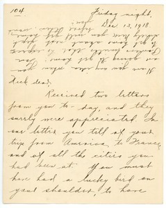 Letter from Letitia Crane to Frank F. Newth