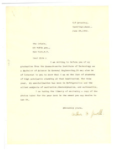 Letter from Arthur D. Jewell to Crisis
