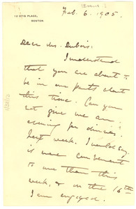 Letter from Elizabeth Evans to W. E. B. Du Bois