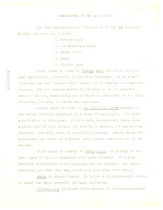 Memorandum from Montgomery Gregory to A. G. Dill