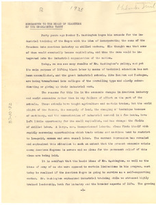 Memorandum from W. E. B. Du Bois to Oberlaender Trust
