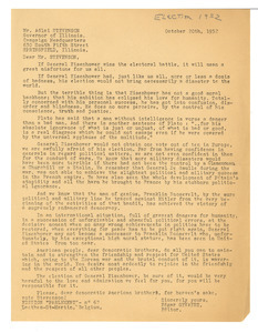 Letter from Edgar Gevaert to Adlai Stevenson