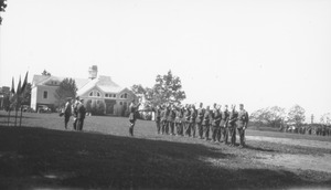 Officers being sworn in on Athletic Field