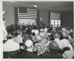 Herbert Hoover speaking at Institute Day