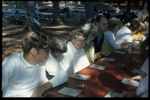Picnickers playing bingo, Pine Beach