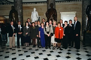 Congressman John W. Olver: with group of visitors to the capitol