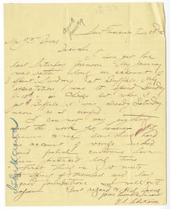 Letter from Ishikawa to Bowne (June 22, 1890)