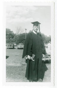 Joseph F. Lyles in academic cap and gown