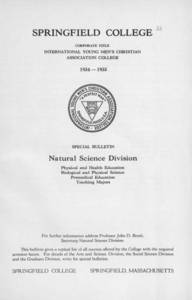 Natural Science Division Bulletin - Teaching Majors (1934-1935)