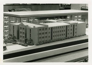 A model of the Living Center and Kakley Graduate Annex