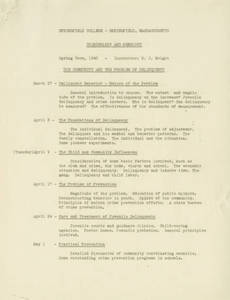 The Community and the Problem of Delinquency Syllabus (1940)