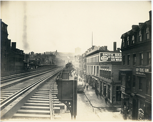 West side of Washington Street at temporary shelter