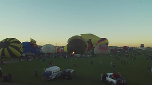 Balloon Fiesta; Special Shapes Balloon Launch (01) and Balloons Flying (02)