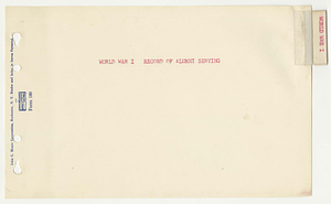 Record of SC Alum serving in World War One and Two (1917-1919 & 1941-1945)