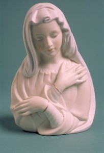 Figural planter of the Blessed Virgin Mary
