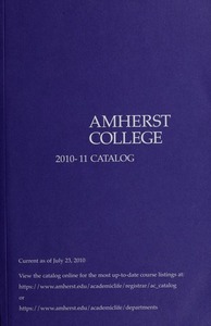 Amherst College Catalog 2010/2011