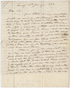 Edward Hitchcock letter to Benjamin Silliman, 1823 January 20