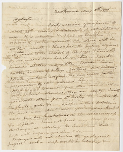 Benjamin Silliman letter to Edward Hitchcock, 1822 May 8