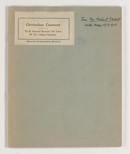 Clippings of curriculum comment from the Amherst Student, 1927-1928