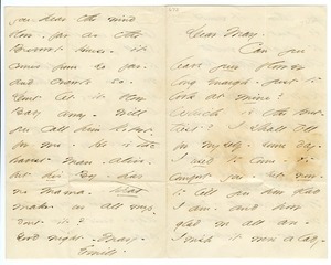 Emily Dickinson letter to Mrs. Samuel (Mary) Bowles