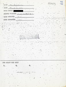 Citywide Coordinating Council daily monitoring report for South Boston High School by Marilee Wheeler, 1976 March 30
