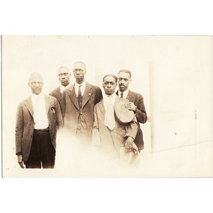 Reverend Laymon Hunter and Reverend Wm. Frederick Fisher pose for a group photograph
