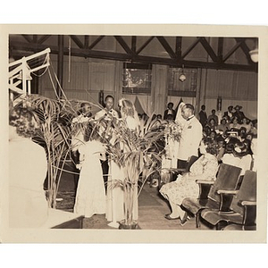 Aunt Edith May Brown-Elliot walks down the aisle at her wedding