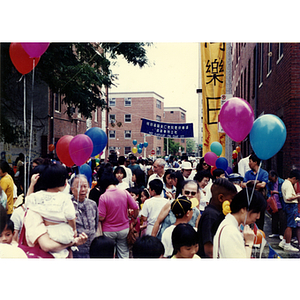 Crowd on the street at Recreation Day fair