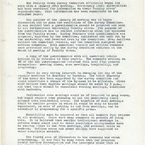 Survey Committee Findings, 1965