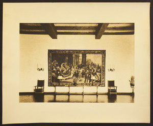 Interior view of Eleanora R. Sears's Garage house, sitting room, facing the tapestry, 5 Byron St., Boston, Mass., ca. 1941