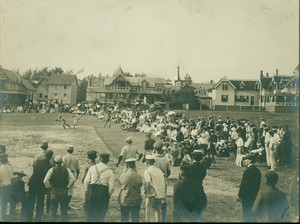 Baseball game at Waban Park, Oak Bluffs, Mass., ca. 1909