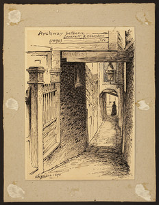 Archway between Leverett and Chambers Sts., 1890
