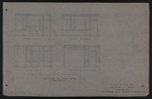 Details of Main Hall, Drawings of House for Mrs. Talbot C. Chase, Brookline, Mass., Sept. 5, 1929 and October 7, 1929