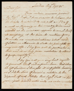 Letter from John Singleton Copley to Samuel Cabot