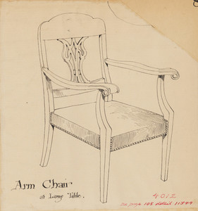 "Arm Chair at Large Table"