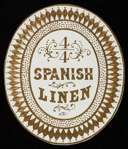 Label for 4/4 Spanish Linen, linen manufacturer, location unknown, undated
