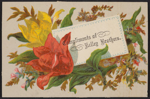 Trade card for Kelley Brothers, pharmacists, location unknown, undated