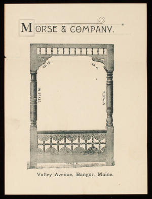 Morse & Company, porch columns and railings, Valley Avenue, Bangor, Maine
